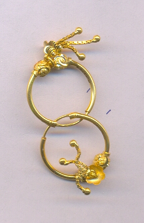 GOLD EARRING PLAIN FANCY