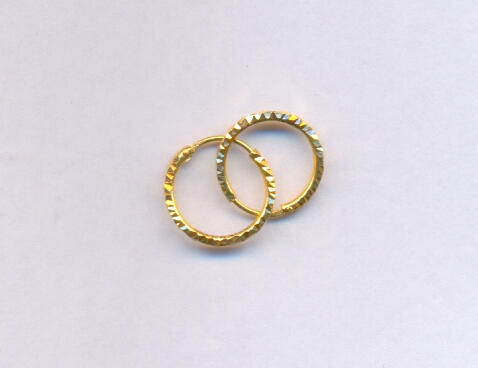 GOLD EARRING PLAIN FANCY