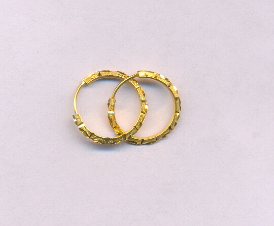 GOLD EARRING PLAIN FANCY