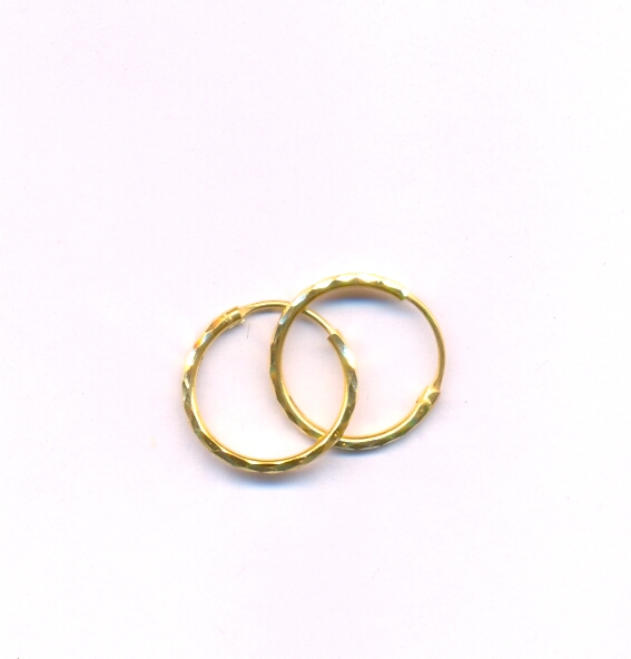 GOLD EARRING PLAIN FANCY