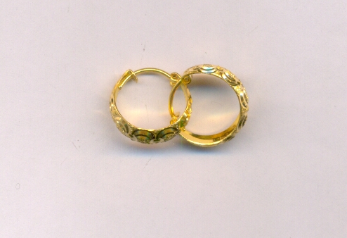 GOLD EARRING PLAIN FANCY