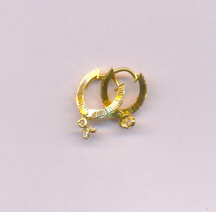 GOLD EARRING PLAIN FANCY