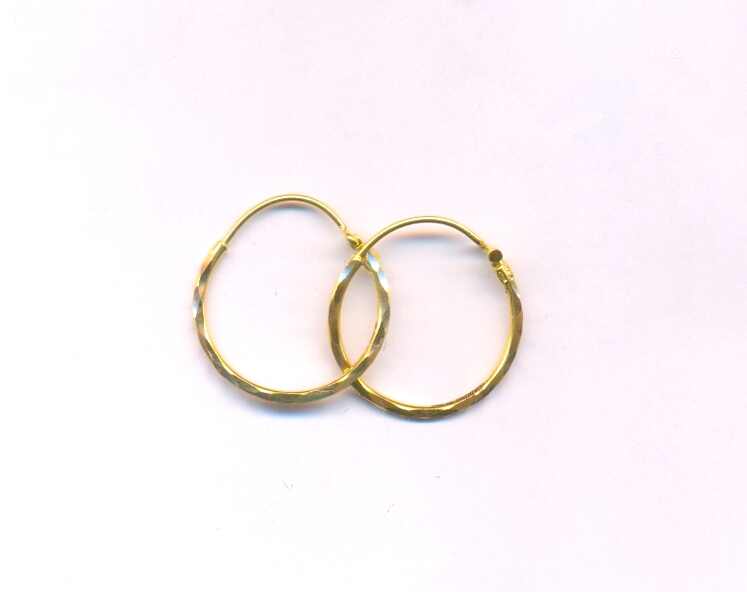 GOLD EARRING PLAIN FANCY