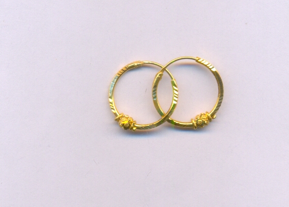 GOLD EARRING PLAIN FANCY