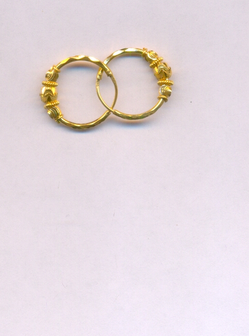 GOLD EARRING PLAIN FANCY