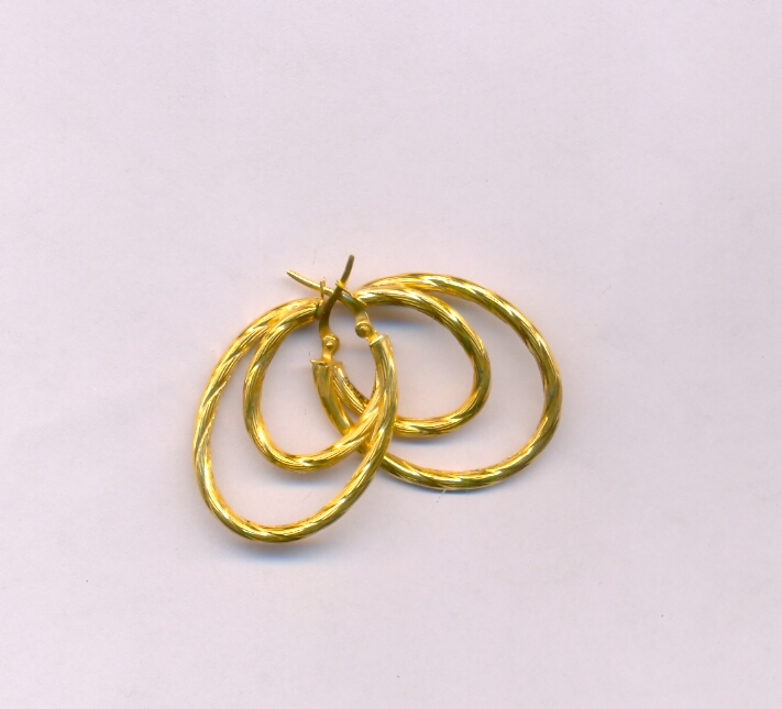 GOLD EARRING PLAIN FANCY