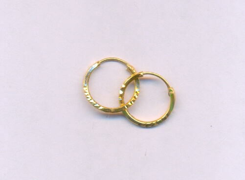 GOLD EARRING PLAIN FANCY