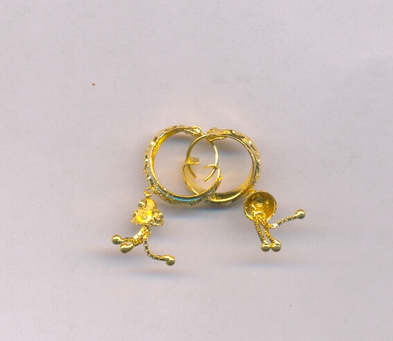 GOLD EARRING PLAIN FANCY