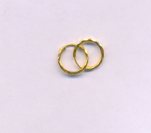 GOLD EARRING PLAIN FANCY