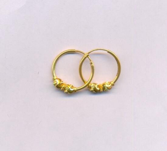 GOLD EARRING PLAIN FANCY