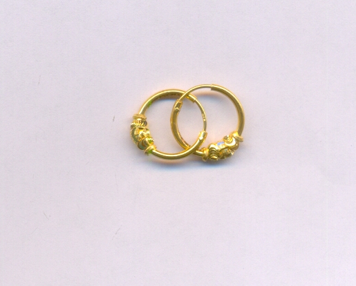 GOLD EARRING PLAIN FANCY
