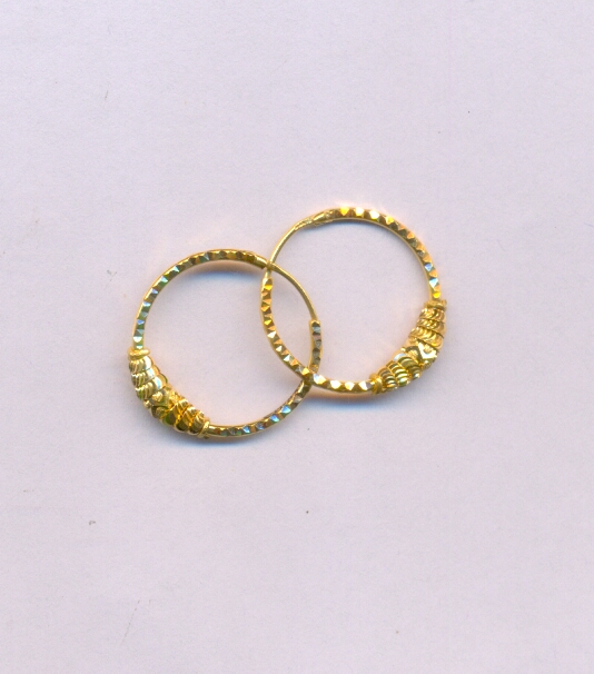 GOLD EARRING PLAIN FANCY