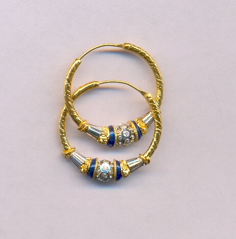 GOLD EARRING PLAIN FANCY