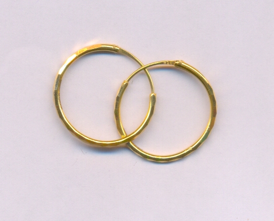 GOLD EARRING PLAIN FANCY
