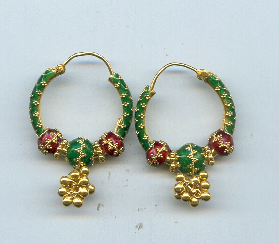 GOLD EARRING PLAIN FANCY