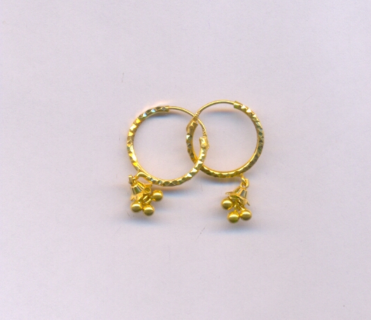 GOLD EARRING PLAIN FANCY