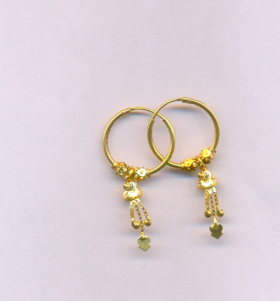 GOLD EARRING PLAIN FANCY
