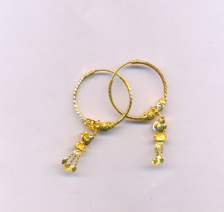 GOLD EARRING PLAIN FANCY