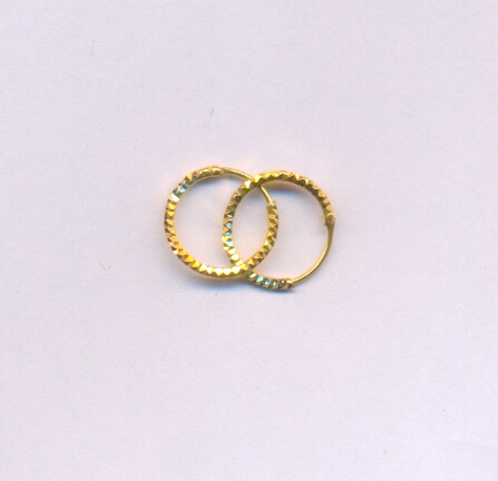 GOLD EARRING PLAIN FANCY