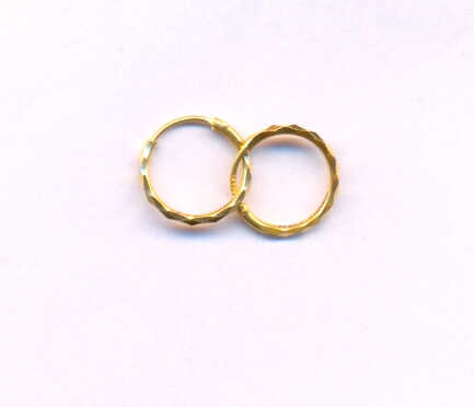 GOLD EARRING PLAIN FANCY