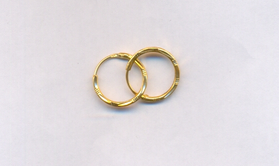 GOLD EARRING PLAIN FANCY