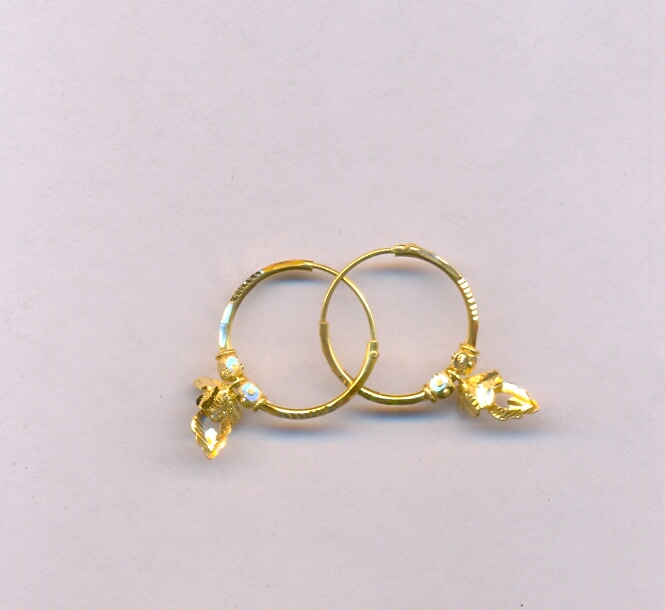 GOLD EARRING PLAIN FANCY