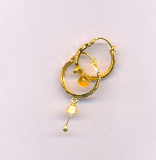 GOLD EARRING PLAIN FANCY