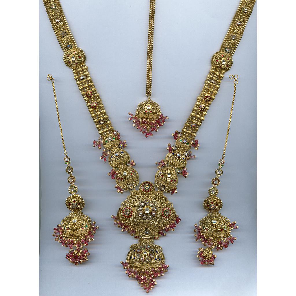 GOLD HALF SET LONG KUNDAN EXCLUSIVE