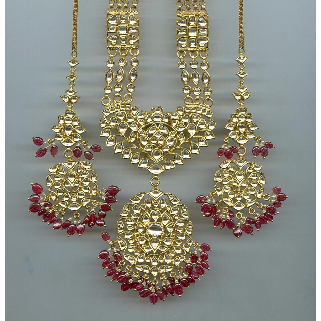 GOLD HALF SET LONG KUNDAN EXCLUSIVE