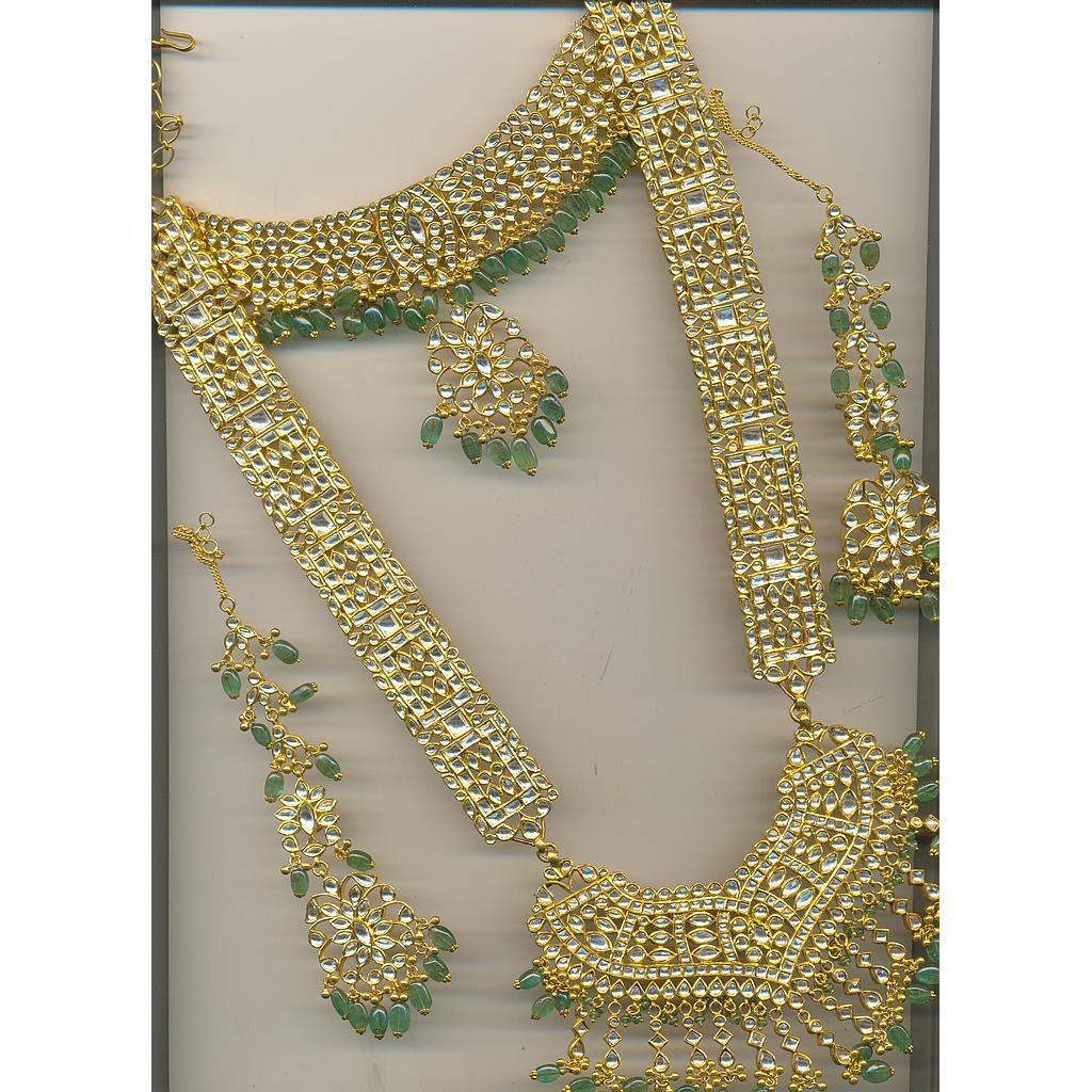 GOLD HALF SET LONG KUNDAN EXCLUSIVE