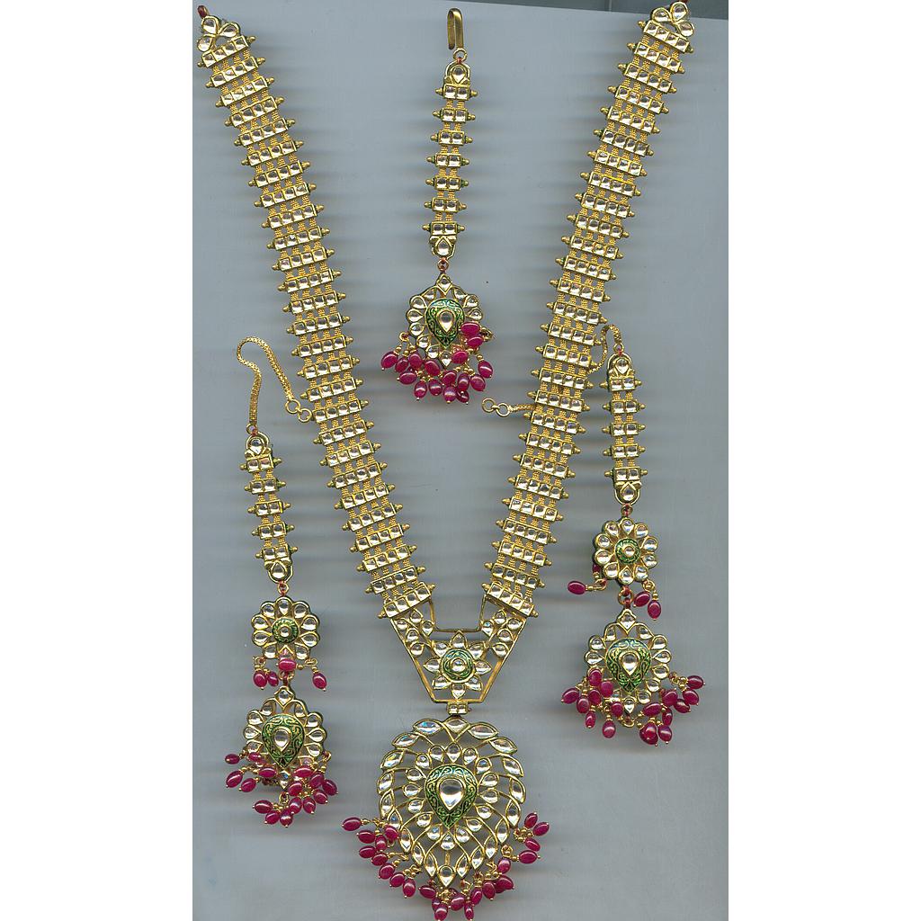 GOLD HALF SET LONG KUNDAN EXCLUSIVE