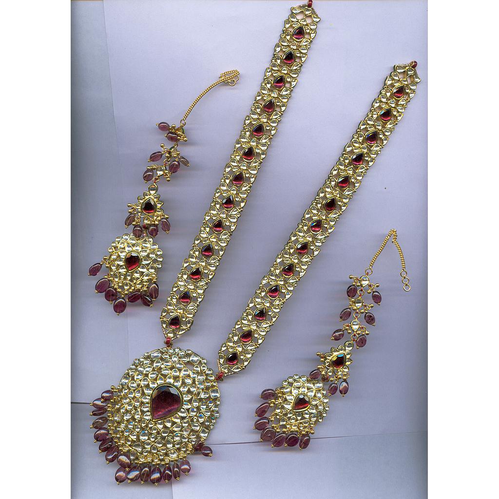 GOLD HALF SET LONG KUNDAN GENERAL