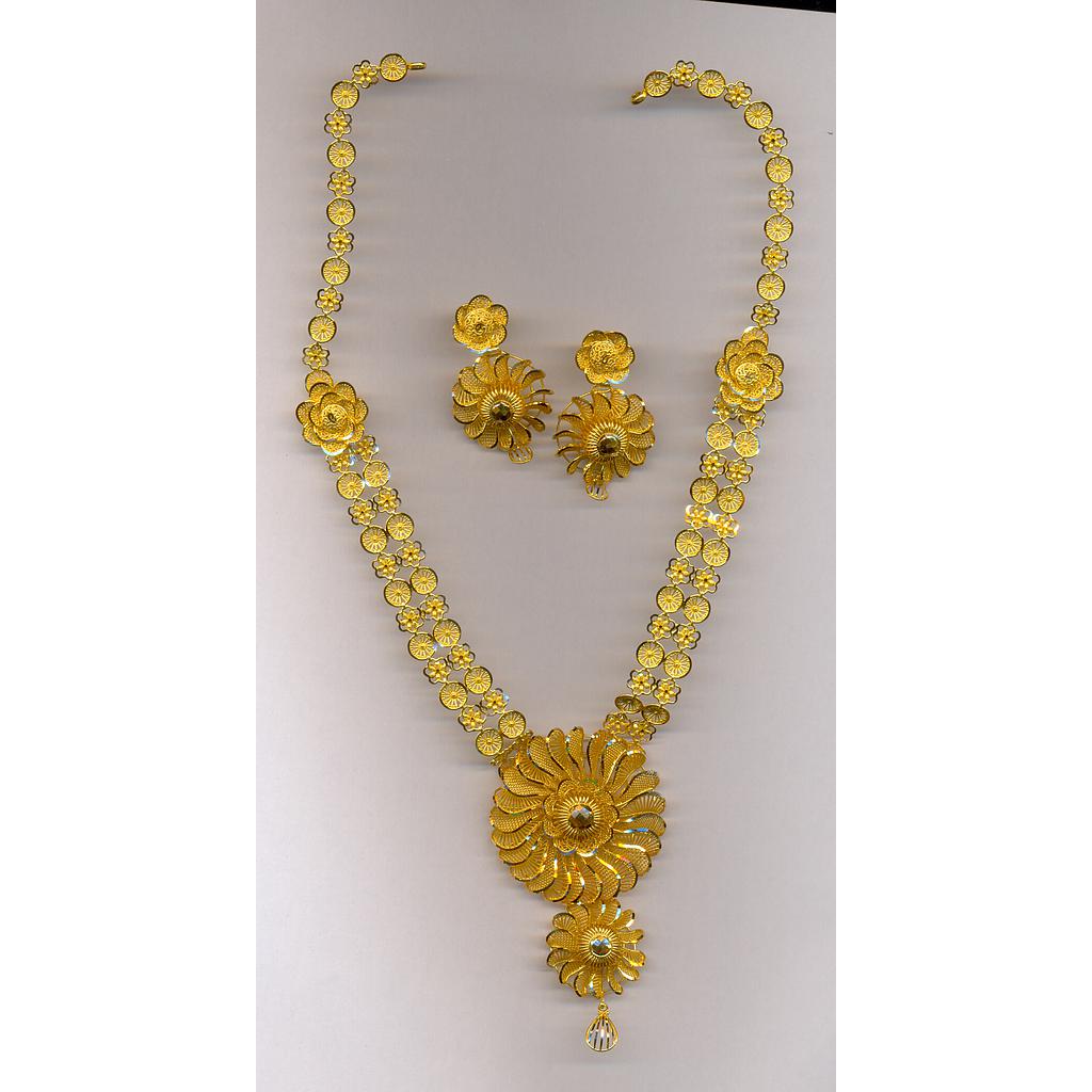 GOLD HALF SET LONG PLAIN EXCLUSIVE