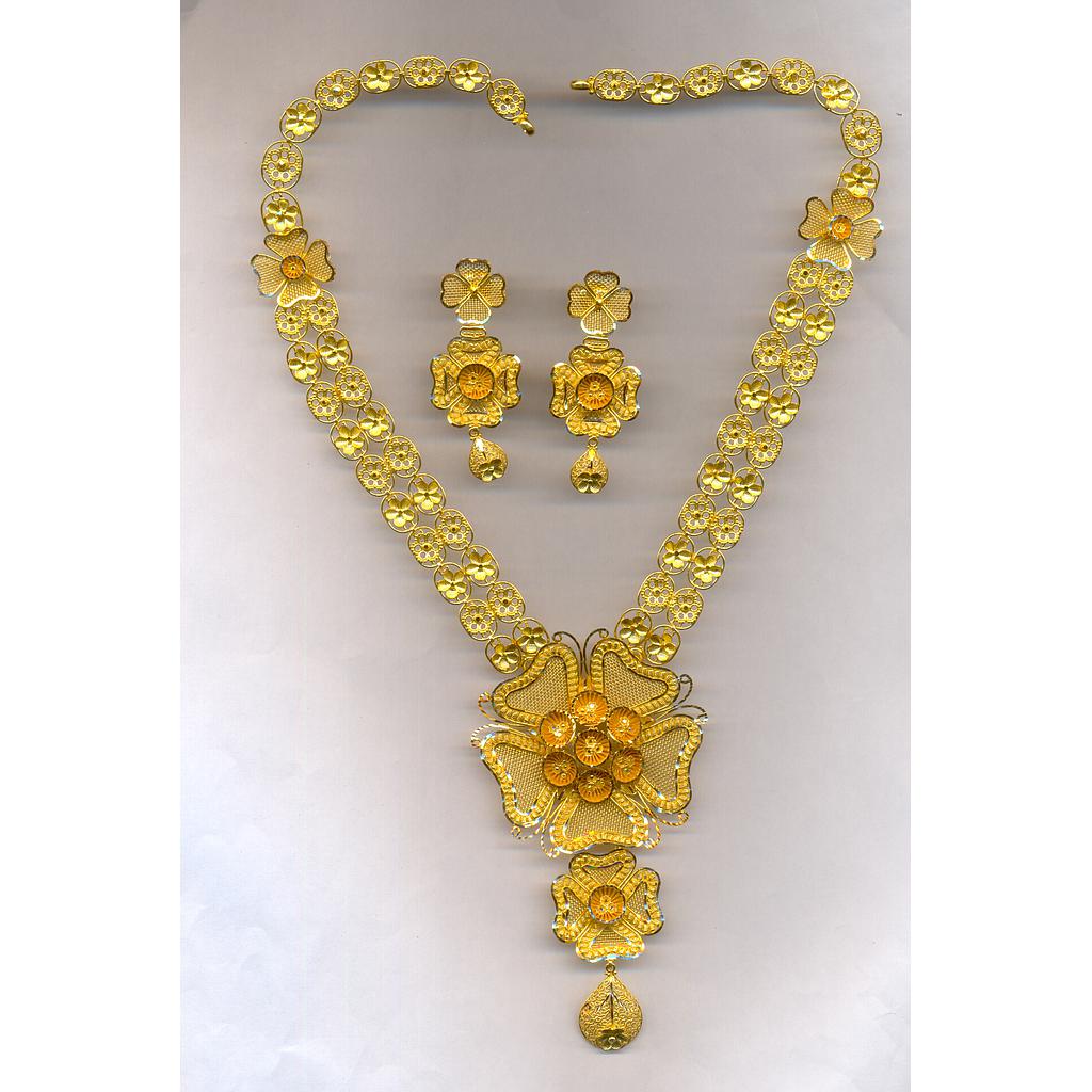 GOLD HALF SET LONG PLAIN EXCLUSIVE