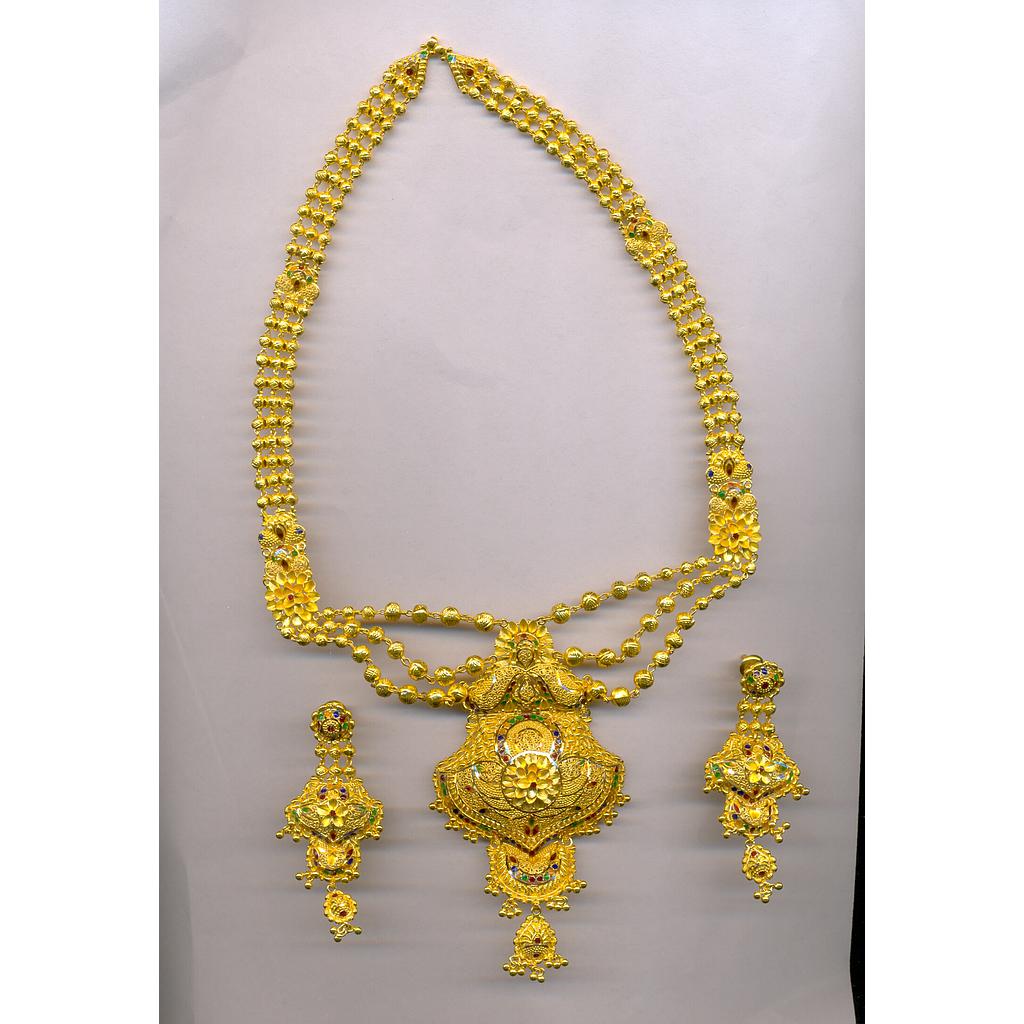 GOLD HALF SET LONG PLAIN EXCLUSIVE