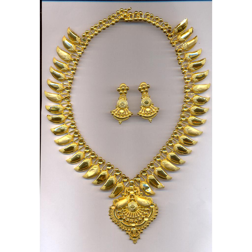 GOLD HALF SET LONG PLAIN EXCLUSIVE