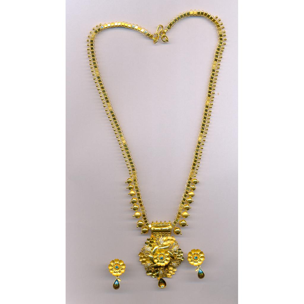 GOLD HALF SET LONG PLAIN EXCLUSIVE