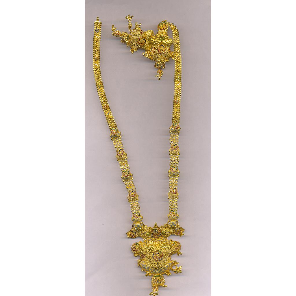 GOLD HALF SET LONG PLAIN FANCY
