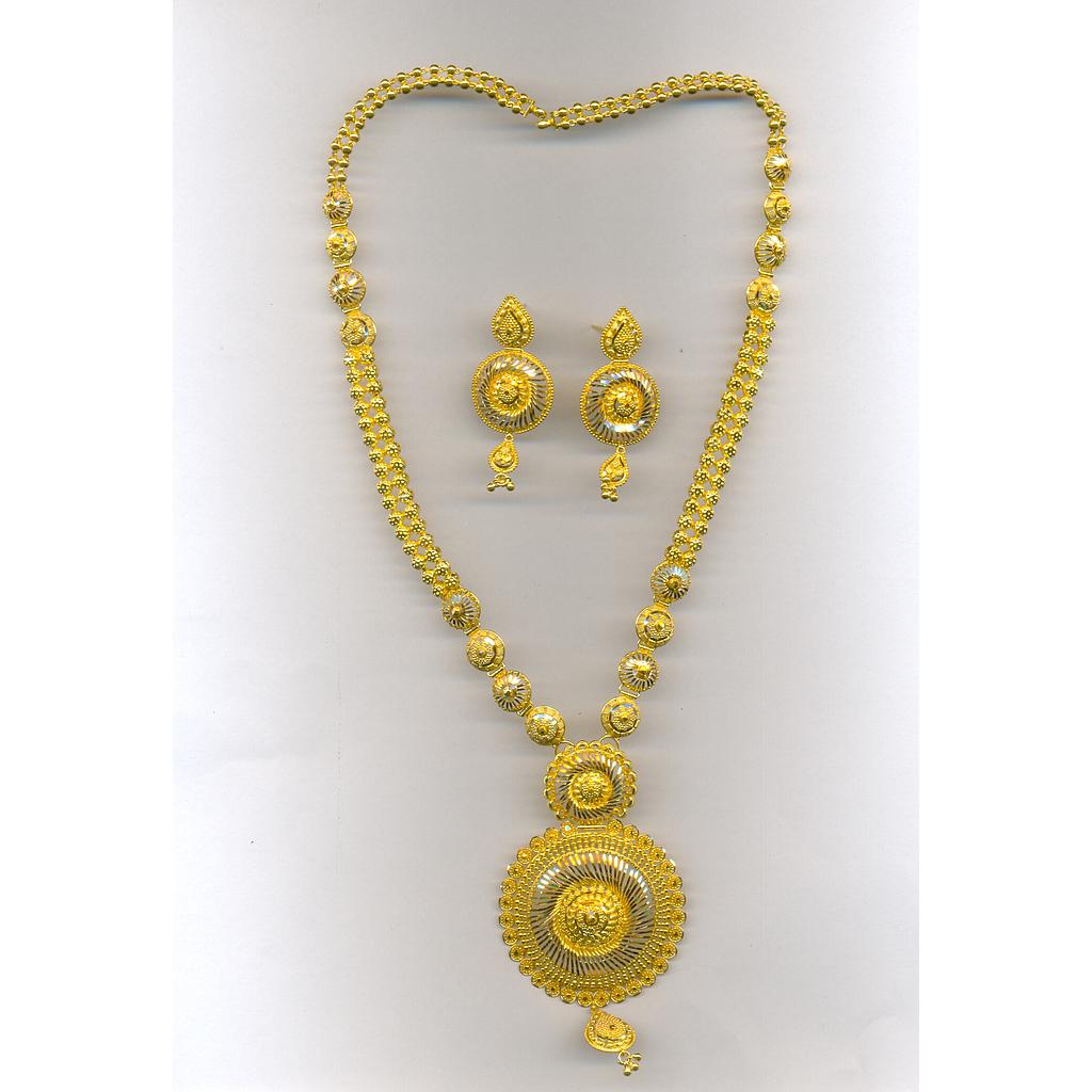 GOLD HALF SET LONG PLAIN FANCY