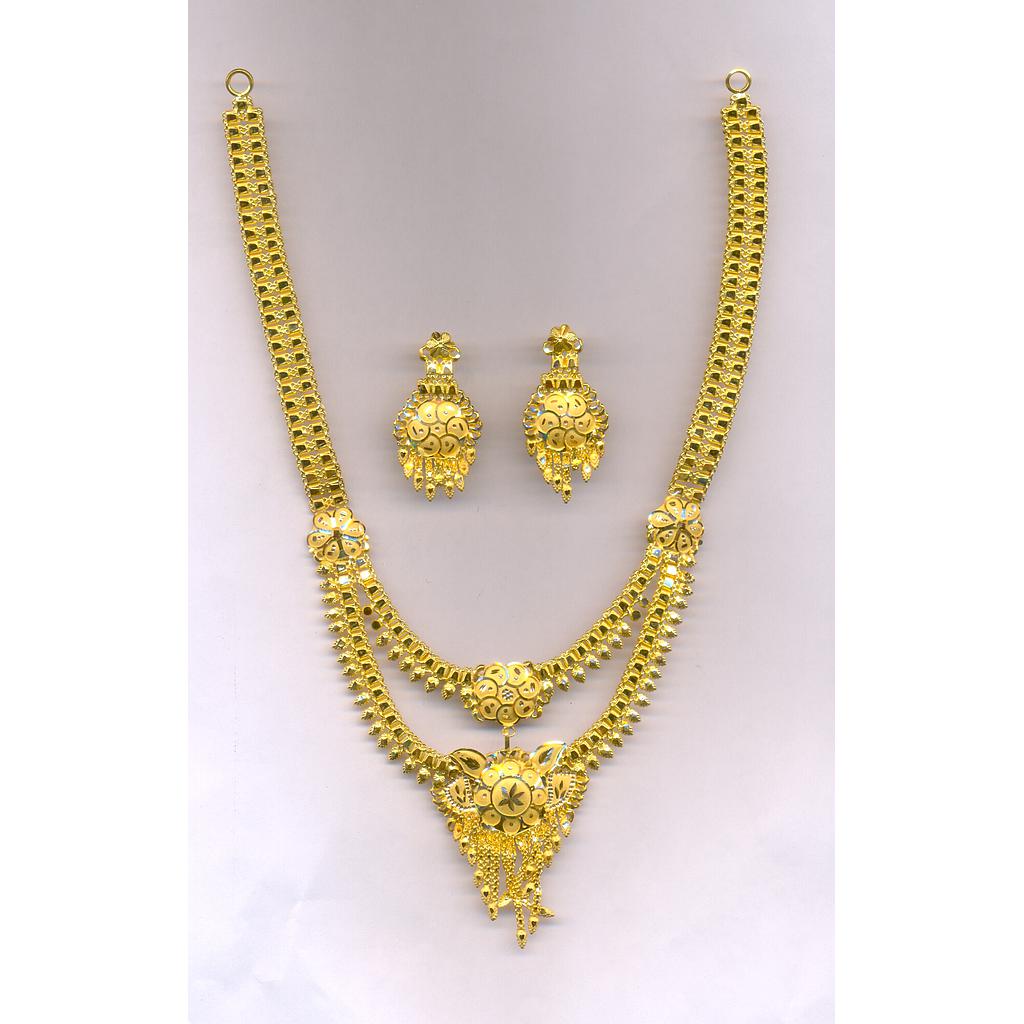 GOLD HALF SET LONG PLAIN FANCY