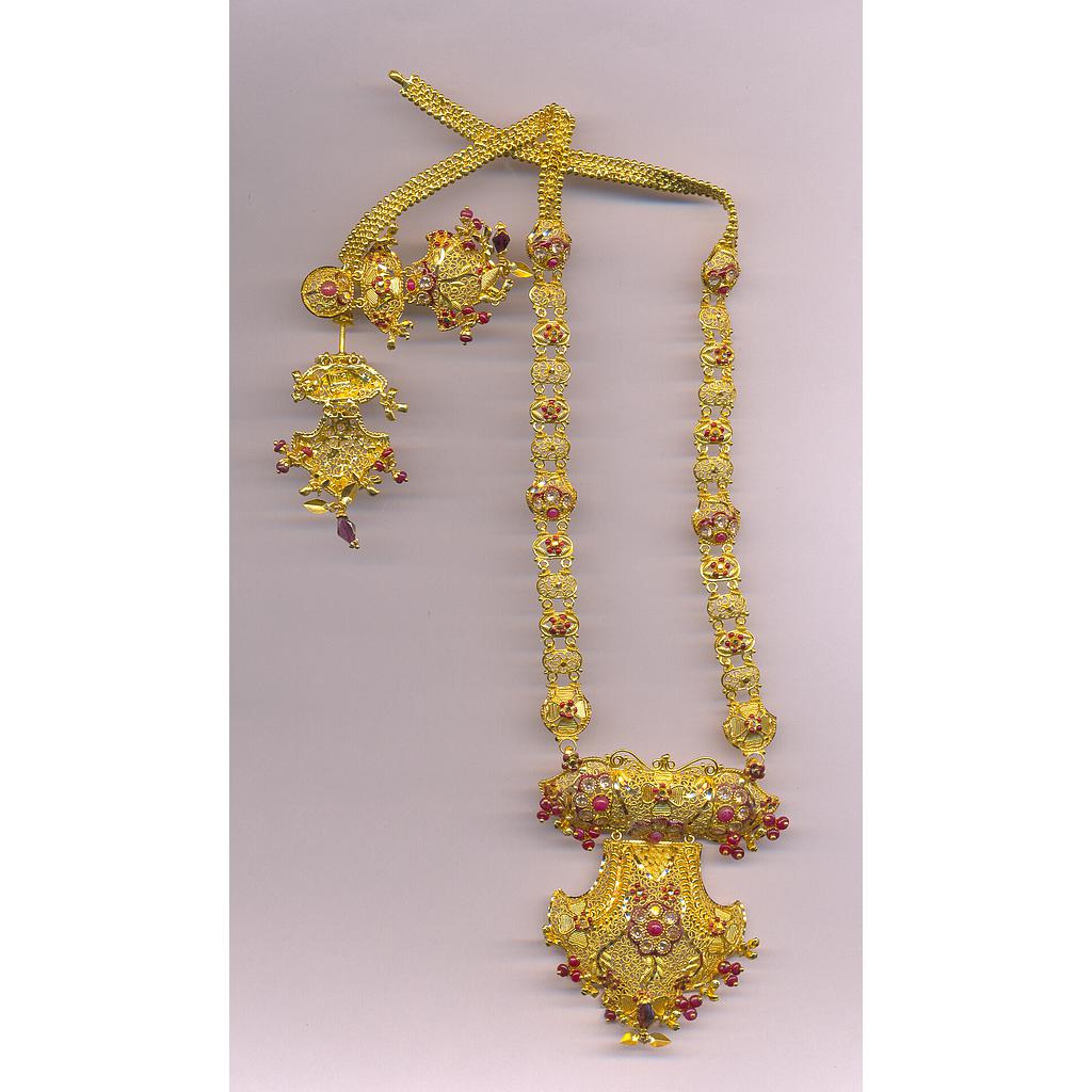 GOLD HALF SET LONG PLAIN FANCY