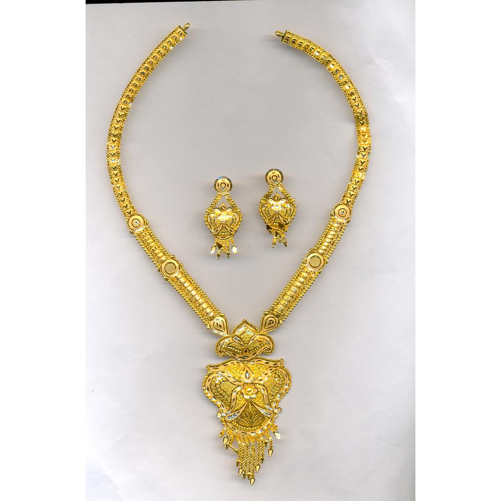 GOLD HALF SET LONG PLAIN FANCY