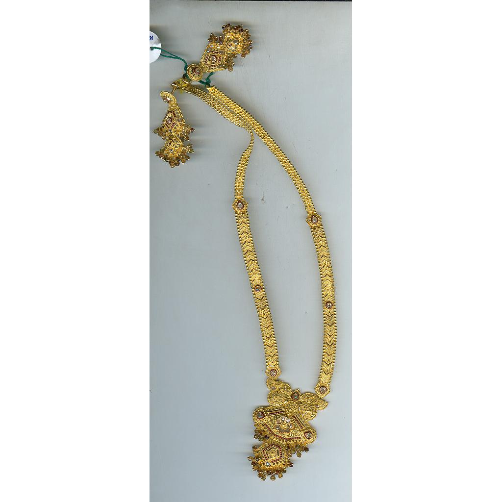 GOLD HALF SET LONG PLAIN FANCY