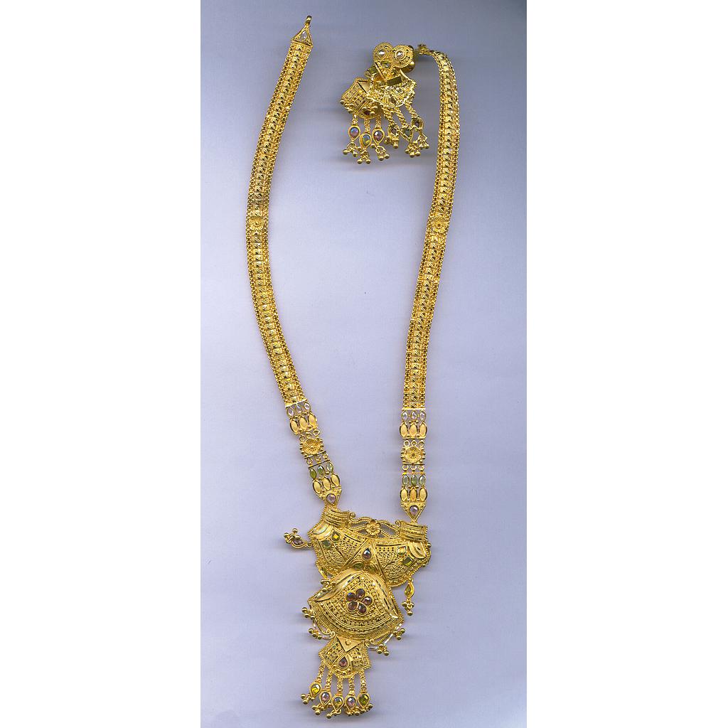 GOLD HALF SET LONG PLAIN FANCY