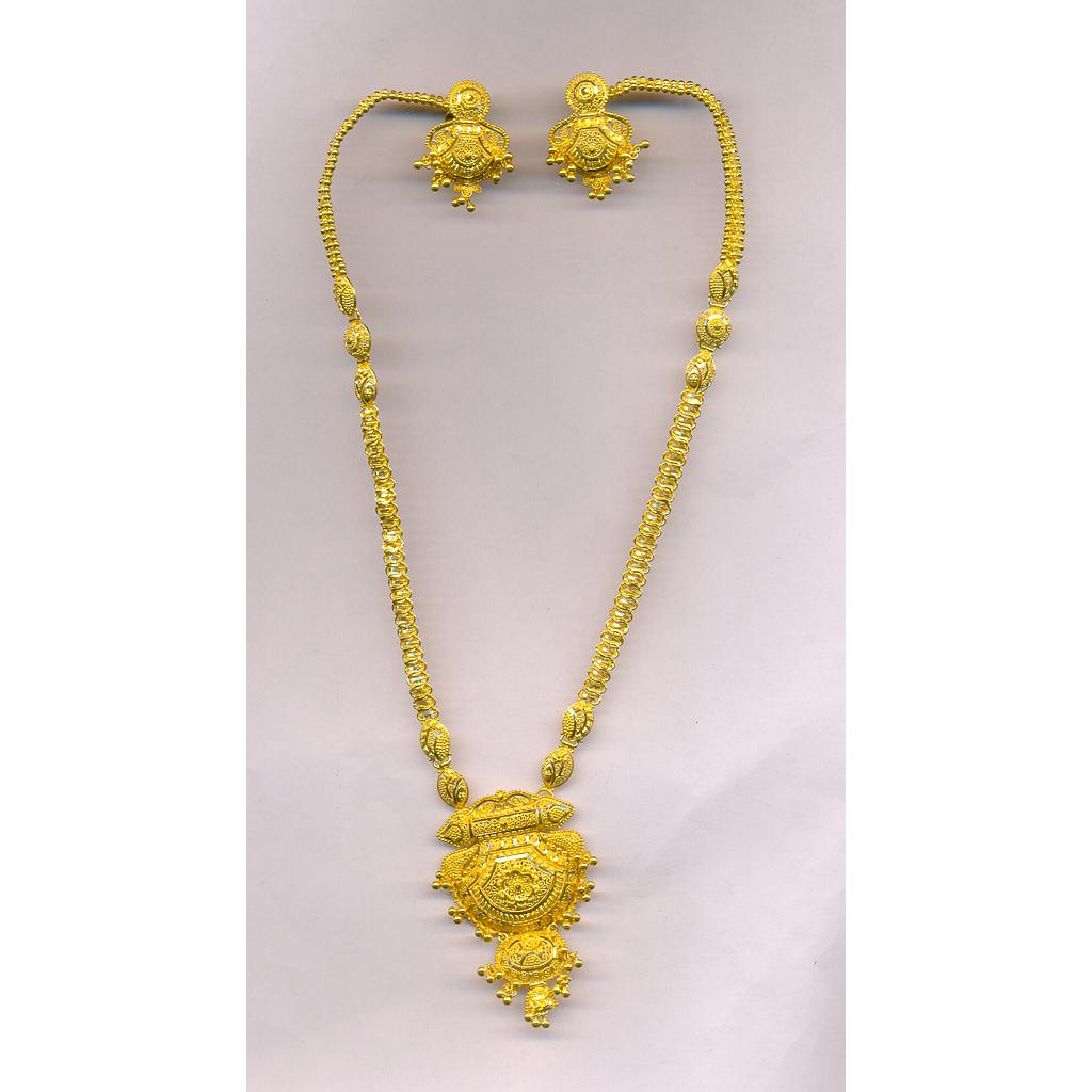 GOLD HALF SET LONG PLAIN FANCY