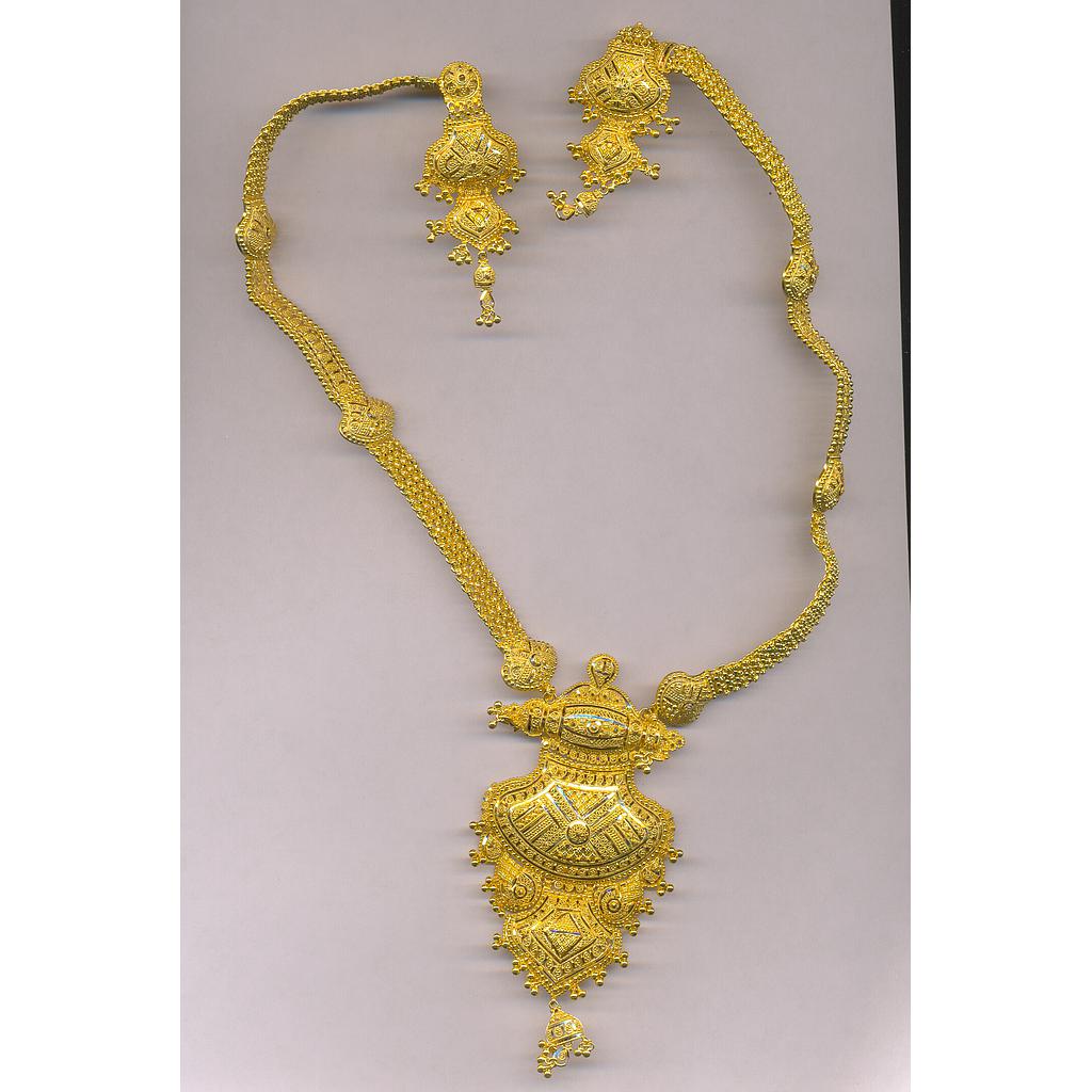 GOLD HALF SET LONG PLAIN FANCY