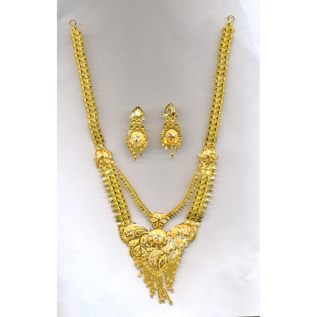 GOLD HALF SET LONG PLAIN FANCY