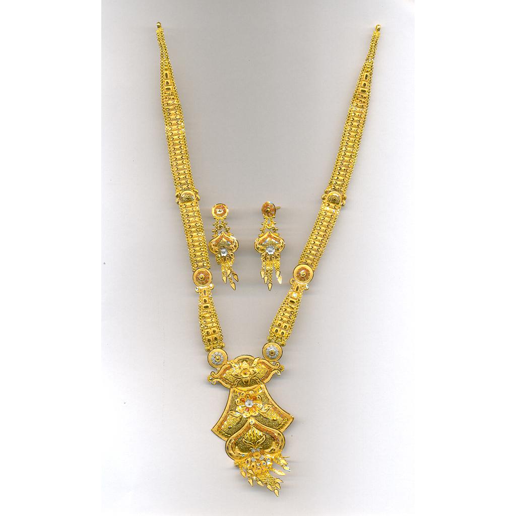 GOLD HALF SET LONG PLAIN FANCY
