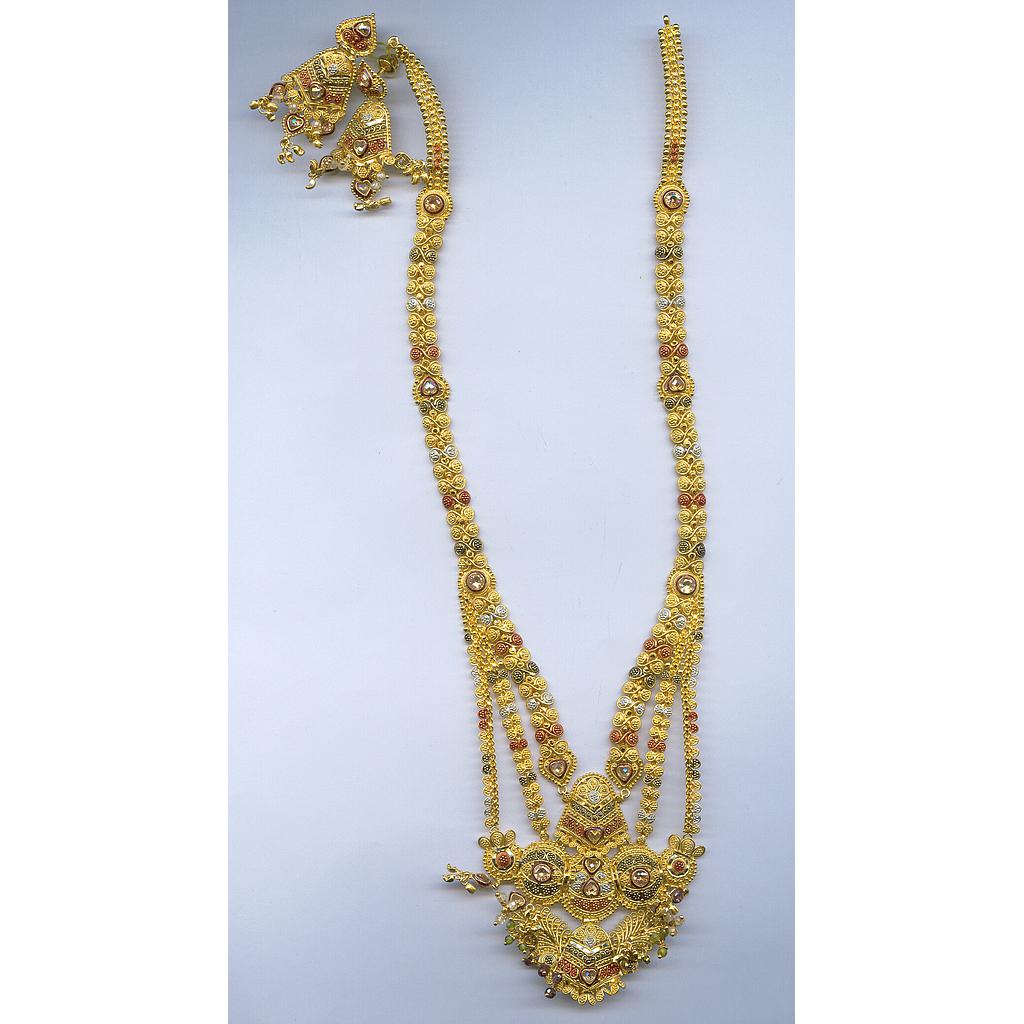 GOLD HALF SET LONG PLAIN FANCY