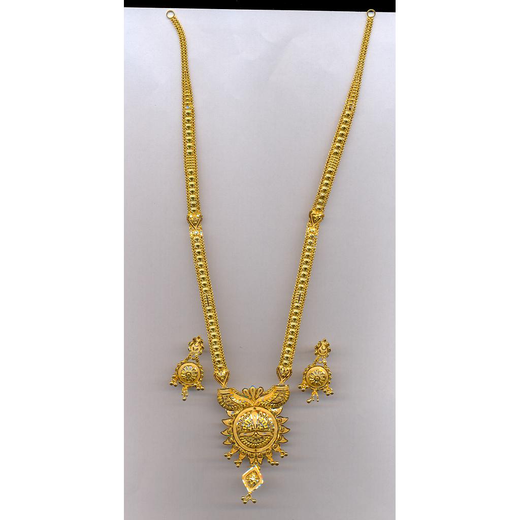 GOLD HALF SET LONG PLAIN FANCY